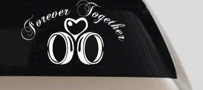 Forever Together Wedding Car Decal Vinyl Sticker for Vehicle Windows
