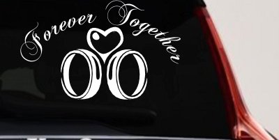 Forever Together Wedding Car Decal Vinyl Sticker for Vehicle Windows
