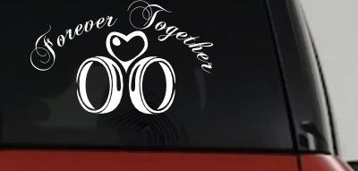 Forever Together Wedding Car Decal Vinyl Sticker for Vehicle Windows