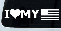 I Love My USA America Military Car or Truck Window Decal Sticker