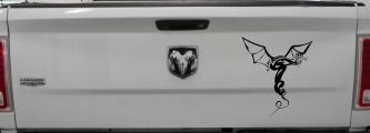 Dragon Flying Car or Truck Window Decal Sticker (Black)