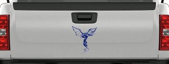 Dragon Flying Car or Truck Window Decal Sticker (Navy)