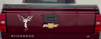 Dragon Flying Car or Truck Window Decal Sticker (White)