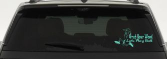 Funny Lets Play Ball Baseball Sports Car or Truck Window Decal Sticker (Mint)