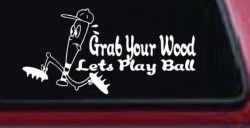 Funny Lets Play Ball Baseball Sports Car or Truck Window Decal Sticker