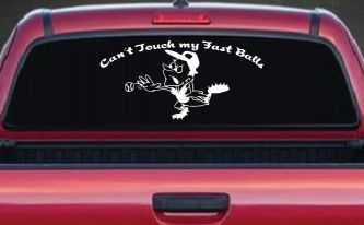 Funny Fast Ball Baseball Pitcher Sports Car or Truck Window Decal Sticker