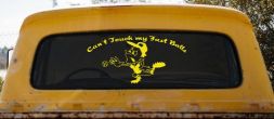 Funny Fast Ball Baseball Pitcher Sports Car or Truck Window Decal Sticker (Yellow)