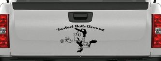 Fastest Balls Around Baseball Sports Car or Truck Window Decal Sticker (Black)