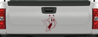 Screaming Baseball Ball Sports Car or Truck Window Decal Sticker (Purple Red)