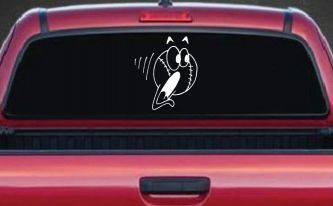Screaming Baseball Ball Sports Car or Truck Window Decal Sticker