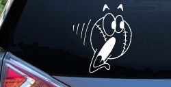 Screaming Baseball Ball Sports Car or Truck Window Decal Sticker