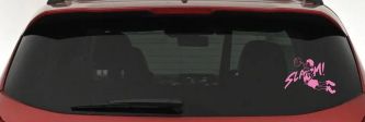 Slam Dunk Basketball Sports Car or Truck Window Decal Sticker (Pink)