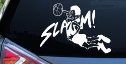 Slam Dunk Basketball Sports Car or Truck Window Decal Sticker