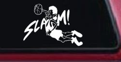 Slam Dunk Basketball Sports Car or Truck Window Decal Sticker