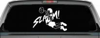 Slam Dunk Basketball Sports Car or Truck Window Decal Sticker