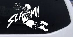 Slam Dunk Basketball Sports Car or Truck Window Decal Sticker