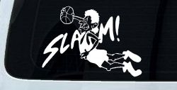 Slam Dunk Basketball Sports Car or Truck Window Decal Sticker