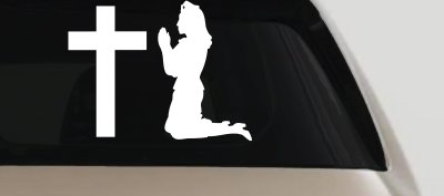 Nurse At Cross Christian Car Decal - Truck Window Vinyl Sticker