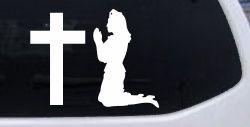 Nurse At Cross Christian Car or Truck Window Decal Sticker