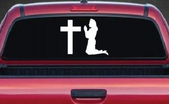 Nurse At Cross Christian Car or Truck Window Decal Sticker