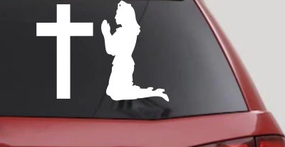 Nurse At Cross Christian Car Decal - Truck Window Vinyl Sticker