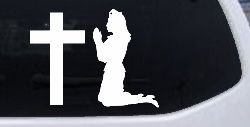 Nurse At Cross Christian Car or Truck Window Decal Sticker