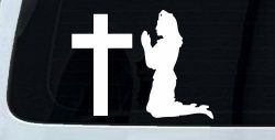 Nurse At Cross Christian Car or Truck Window Decal Sticker