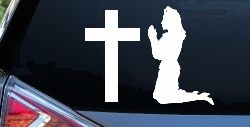 Nurse At Cross Christian Car or Truck Window Decal Sticker