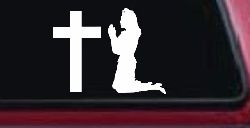 Nurse At Cross Christian Car or Truck Window Decal Sticker