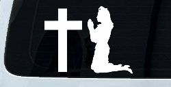 Nurse At Cross Christian Car or Truck Window Decal Sticker