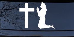 Nurse At Cross Christian Car or Truck Window Decal Sticker