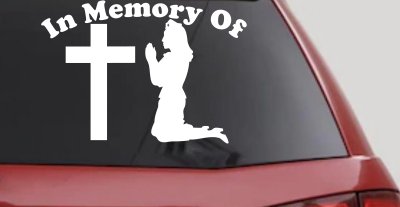 In Memory Of Nurse At Cross Car or Truck Vinyl Window Decal Sticker