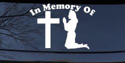 In Memory Of Nurse At Cross Car or Truck Window Decal Sticker