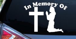In Memory Of Nurse At Cross Car or Truck Window Decal Sticker