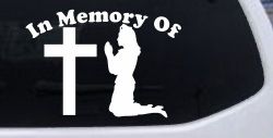 In Memory Of Nurse At Cross Car or Truck Window Decal Sticker