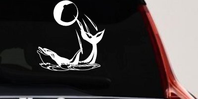 Dolphin Playing Ball Decal for Car Truck Window Vinyl Sticker Fun