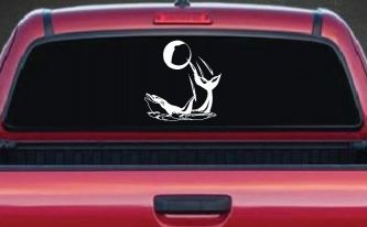 Dolphin Playing Ball Animals Car or Truck Window Decal Sticker
