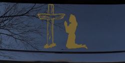 Nurse Cross Christian Decal for Cars Trucks Vinyl Window Sticker (Gold)