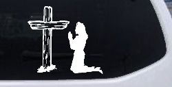 Nurse At Cross Christian Car or Truck Window Decal Sticker