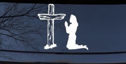 Nurse At Cross Christian Car or Truck Window Decal Sticker