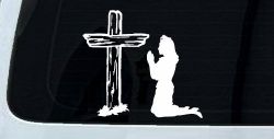 Nurse At Cross Christian Car or Truck Window Decal Sticker