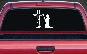 Nurse At Cross Christian Car or Truck Window Decal Sticker