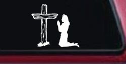 Nurse At Cross Christian Car or Truck Window Decal Sticker