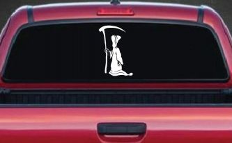 Grim Reaper Car or Truck Window Decal Sticker