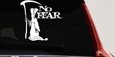 Grim Reaper No Fear Car Truck Window Decal Sticker Vinyl