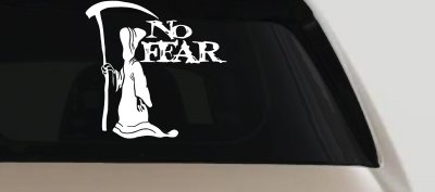 Grim Reaper No Fear Car Truck Window Decal Sticker Vinyl