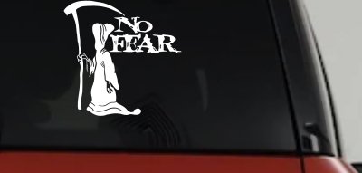 Grim Reaper No Fear Car Truck Window Decal Sticker Vinyl