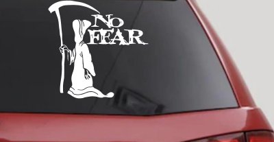 Grim Reaper No Fear Car Truck Window Decal Sticker Vinyl