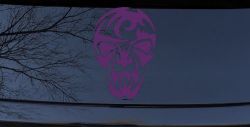 Tribal Skull Mask Car or Truck Window Decal Sticker (Violet)