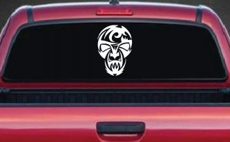 Tribal Skull Mask Car or Truck Window Decal Sticker